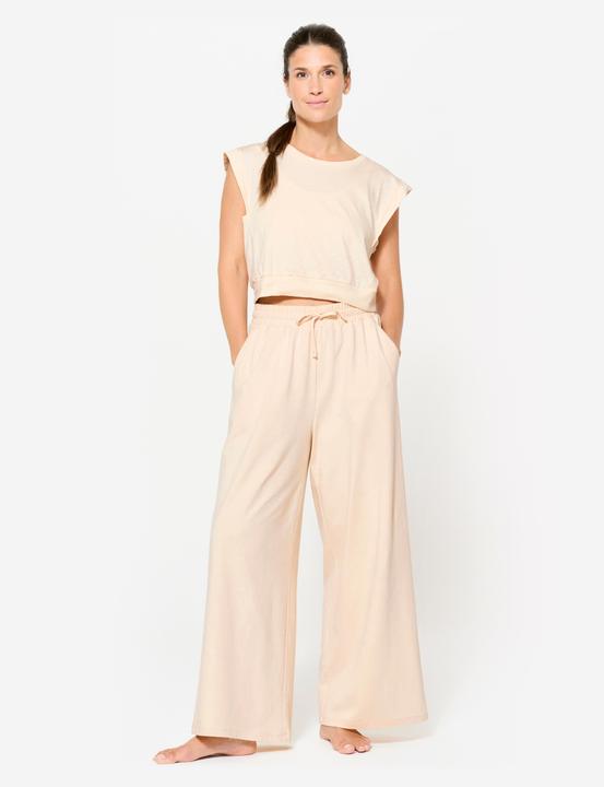 Actual product image Domyos Jogginghose Damen weit - 520 cremeweiss (W26/L30)