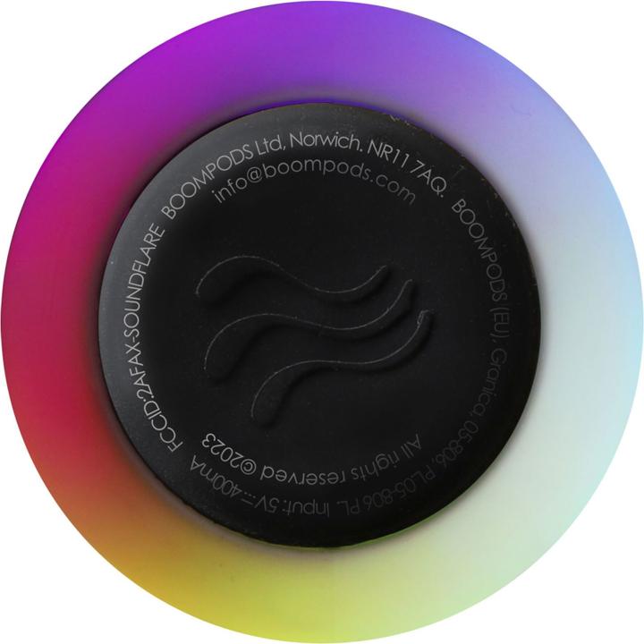 Actual product image Boompods Tide Round Speaker Soundflare Black (5 h, Rechargeable battery operated)