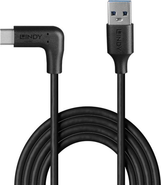 Produktbild Lindy 1.5m USB 3.2 Typ A an C Kabel 90° gewinkelt (32014) (1.50 m, USB 3.2 Gen 2)