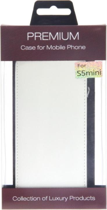 Actual product image OEM Slim Leather Flip Case Galaxy S5 mini - White (Samsung Galaxy S5 Mini)