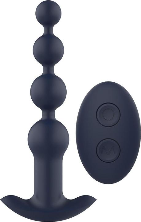 Actual product image Dreamtoys Dream Toys Startroopers Apollo Remote Vibrating Anal Bead Blue One Size
