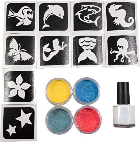 Actual product image Grimas Glitter Tattoo Set Aqua
