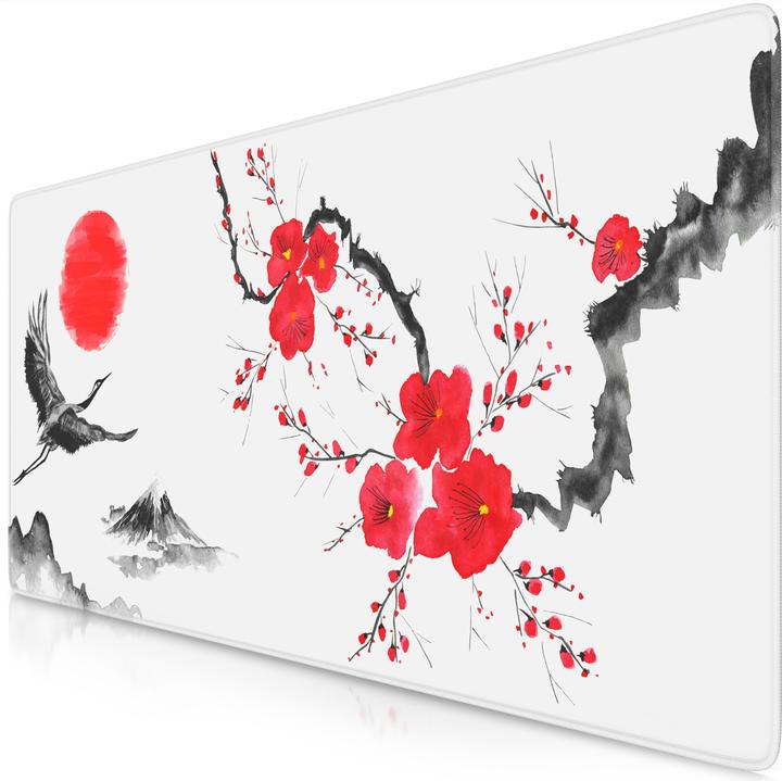 Produktbild Titanwolf Gaming Mauspad, 900 x 400mm XXL Speed Gaming Mausmatte, Mousepad Extragrosse Fläche, Ink Sakura 6 (XXL)
