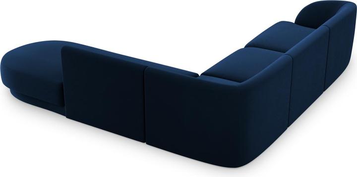 Image du produit Micadoni Canapé D'Angle Droit Velours, "Miley", 6 Places, 255x248x70Fabriqué en Europe (Canapé d'angle)