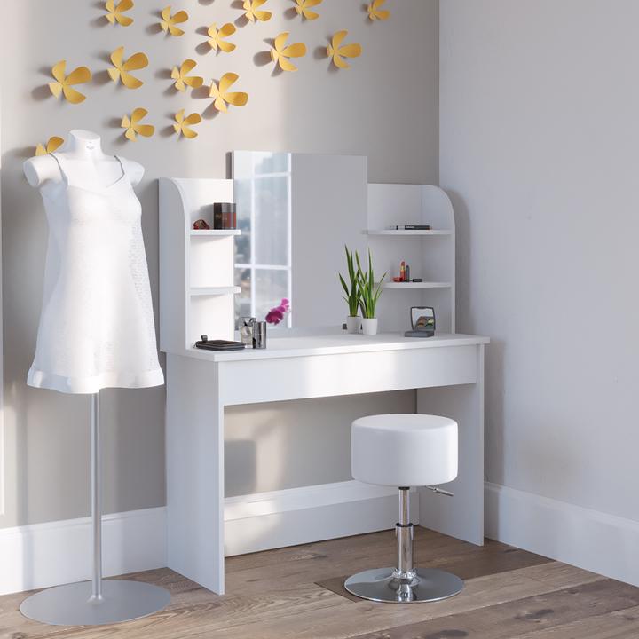 Actual product image Vicco Stool Design, White, 33 x 67 cm for dressing table