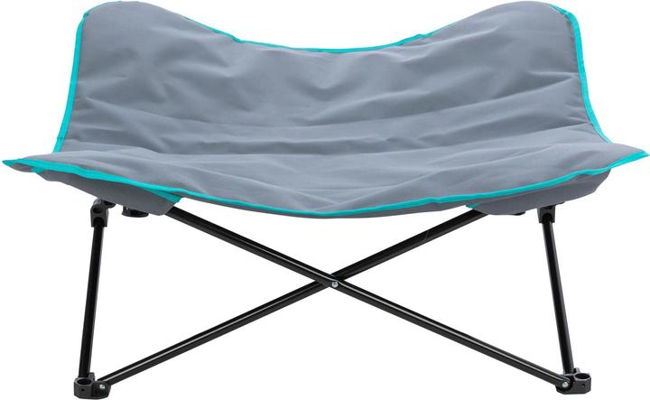 Actual product image Trixie Camping Bed, up to 35 kg, 88 x 32 cm, Dark Grey/Petrol (Dog)