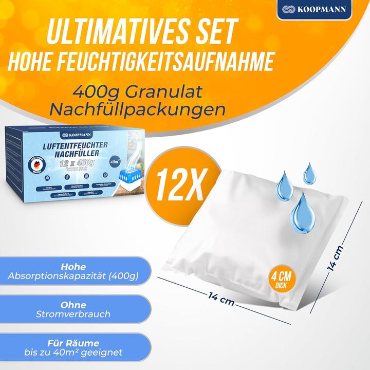 Actual product image Koopmann Luftentfeuchter Granulat Nachfüllpack (40 m²)