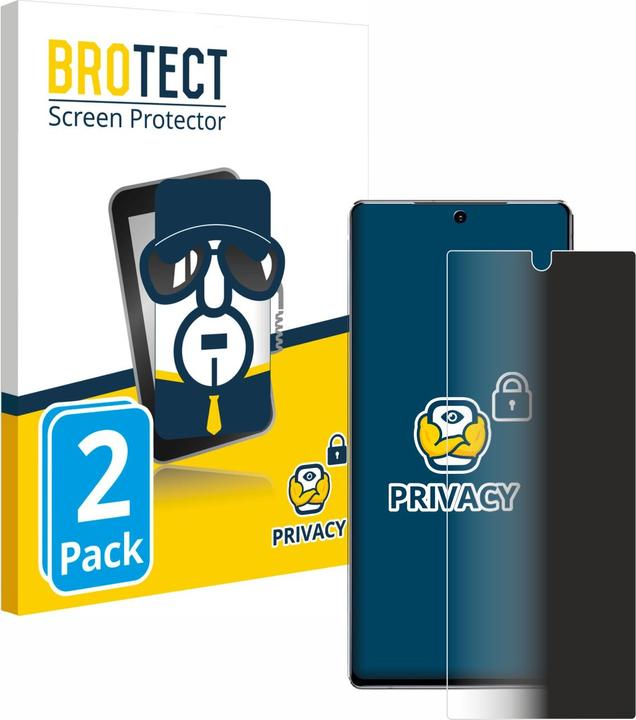 Productafbeelding BROTECT Anti-spionnetje privacyfolie Beschermfolie tegen blauw licht (2 Stuk, Samsung Galaxy Note 20)