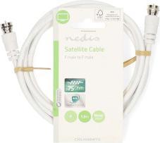 Image du produit Nedis Câble satellite et antenne | F mâle | F mâle | Nickelé | 75 Ohms | Double blindage (Câble d'antenne)