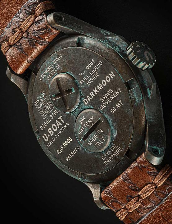 Actual product image U-Boat 9600/A Herrenuhr Darkmoon Unico 45mm 50M