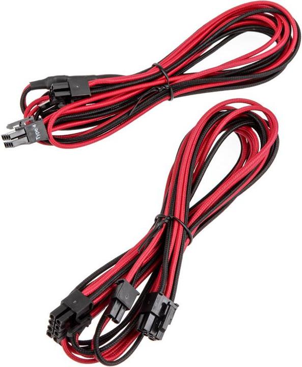 Image du produit Corsair Premium Sleeved Câble PCIe simple, pack de deux