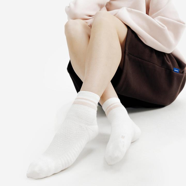 Immagine prodotto Decathlon Socken Low 3er-Pack - rosa/weiss (43, 46)