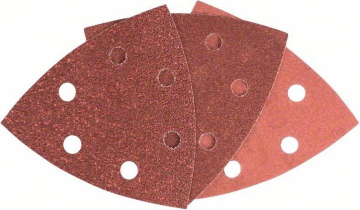 Actual product image Bosch Zubehör Sanding sheet set for delta sander, 93 mm, 60 - 240, 6 holes, pack of 25 (60, 120, 240)