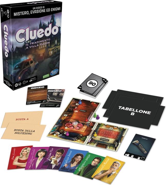 Immagine prodotto Hasbro Gaming Cluedo Betrayal in the Villa, un gioco di mistero ed enigmi, gioco da tavolo cooperativo per (Italiano)