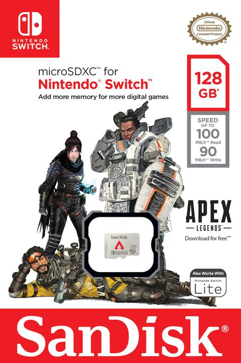 Image du produit SanDisk Nintendo Switch Card Apex Legends Edition (128 Go, microSDXC, U3, UHS-I)
