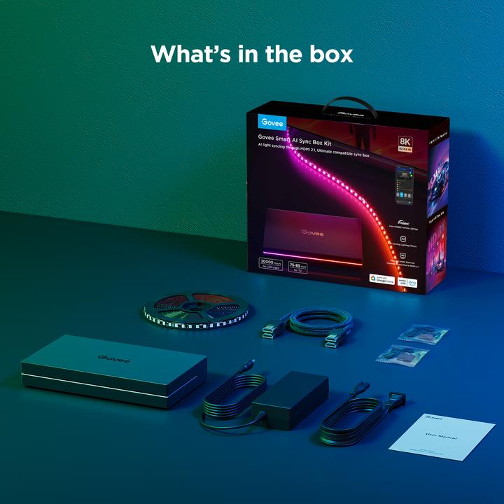 Produktbild Govee AI Sync Box Kit 55-65 (RGBIC, 27.50 cm, Indoor)