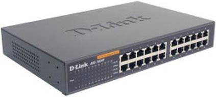 Actual product image D-Link 24-port 10/100M NWay Desktop - Internal PSU (incl. 19" rack mount kit) Unmanaged (24 Ports)