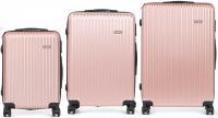 Arte Regal set 3 koffer rosa abs band koffer