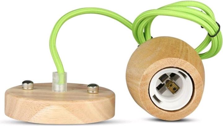 Produktbild V-TAC VT7778GN Holz Hängelampe Grün Kabel (E27)