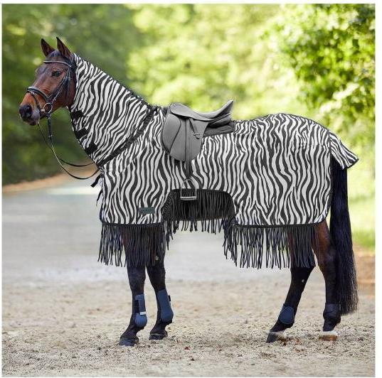 Actual product image Waldhausen Fly riding rug zebra with fringes (135 cm)