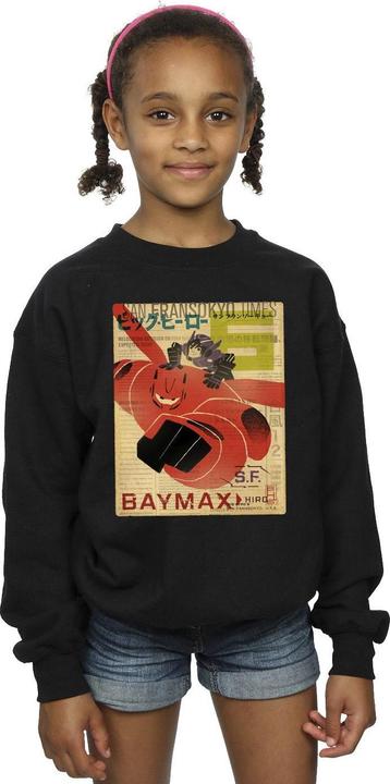 Immagine prodotto Disney Big Hero 6 Baymax Flying Baymax Newspaper Felpa Ragazze (152, 158)