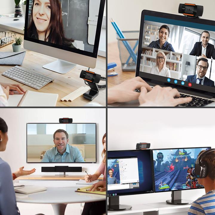 Image du produit LinQ Caméra Web USB Full HD 1080P avec microphone, HD1080 - Noir