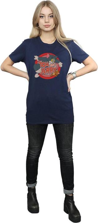 Immagine prodotto Tom & Jerry T-shirt boyfriend en coton Catch pour femmes/femmes (L)