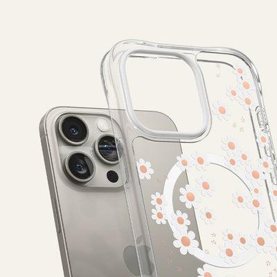 Actual product image Cyrill Cecile MAG iPhone 15 Pro 6.1" Magsafe white daisy ACS06759 (Apple iPhone 15 Pro)