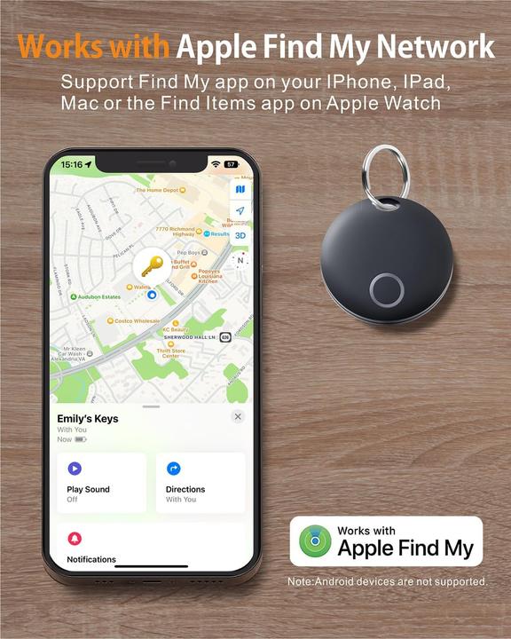 Actual product image Reyke 4er-Pack Smart Tag Pro - Koffer- und Schlüsselfinder (Apple)