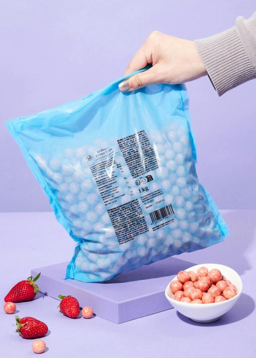 Actual product image KoRo Rice crispies in white chocolate with strawberry powder (1000 g)