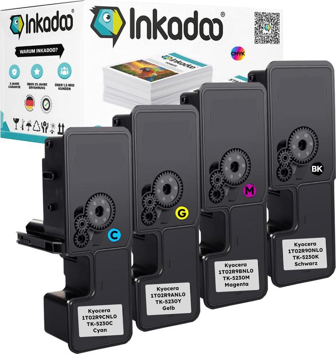 Actual product image Inkadoo Compatible toner for Kyocera ECOSYS M 5521 cdw (M, C, Y, FC)