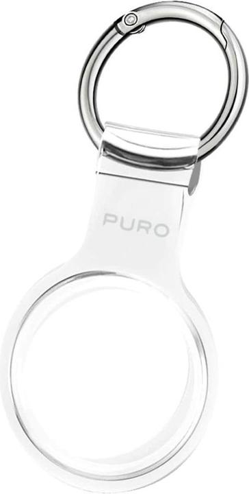 Actual product image Deltaco Puro NUDE Apple Airtag key ring with case - Transparent