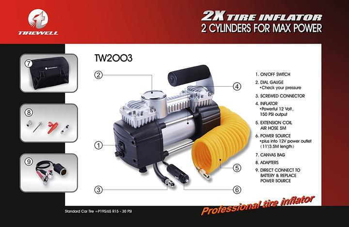 Immagine prodotto Tirewell Riempimento pneumatici (0.00 bar, 0 l)