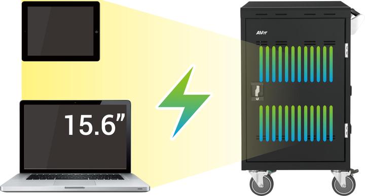 Produktbild AVerMedia E24cPlus Tablet Laptop Chromebook Ladewagen für 24 Laptop/Chromebook/Tablets bis 39,62cm 15,6Zo