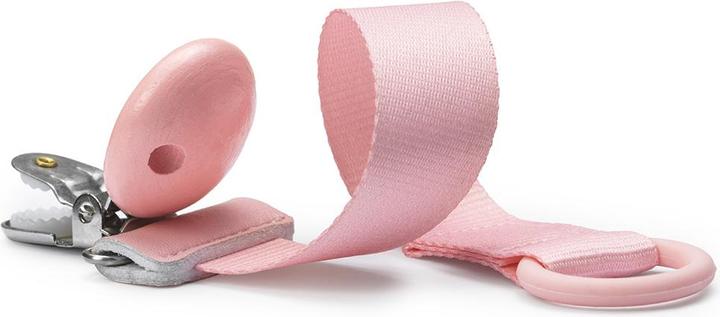 Produktbild Elodie Schnullerband mit Holzdetail -Candy Pink (1 x)