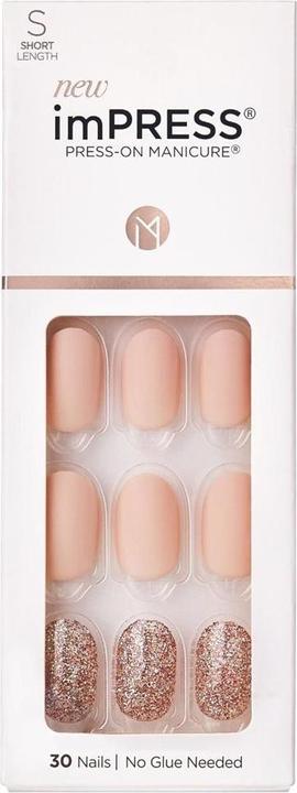 KISS Self-adhesive nails imPRESS Evanesce 30 pcs (L) (Kunstnägel, Rosa)