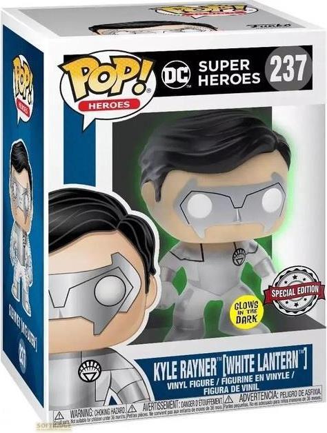 Actual product image Funko POP! DC Super Heroes Kyle Rayner (White Lantern) Edition Limitée Phosphorescente