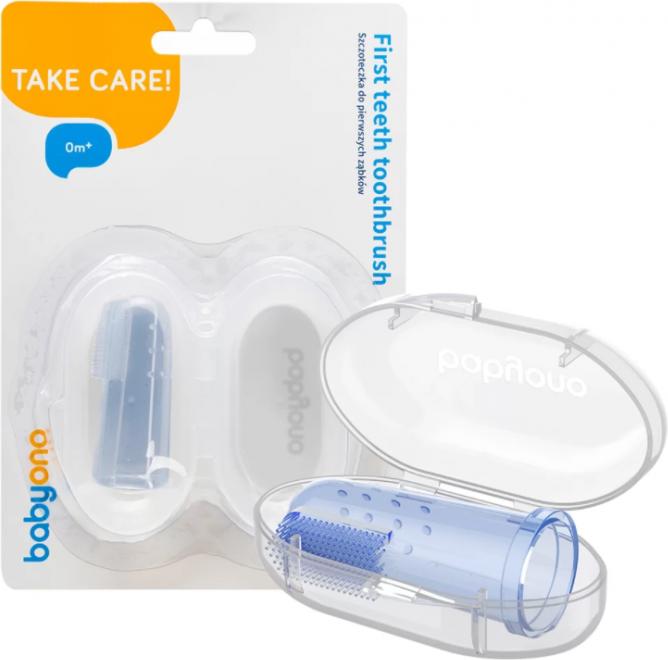 Produktbild Babyono Fingerzahnbürste aus Silikon mit Box mit Box (Weich, 1 x)