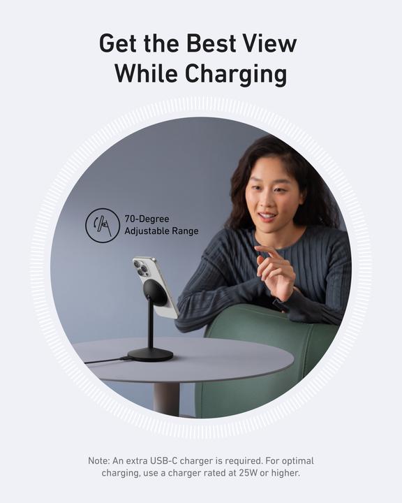 Actual product image Anker MagGo Wireless Charger Stand black (15 W)