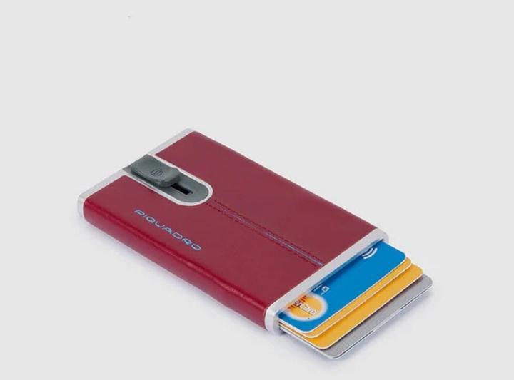 Produktbild Piquadro PP4825B2R/R Brieftasche, Kartenetui und Reisedokumentenhalter Rotes Leder, Metall