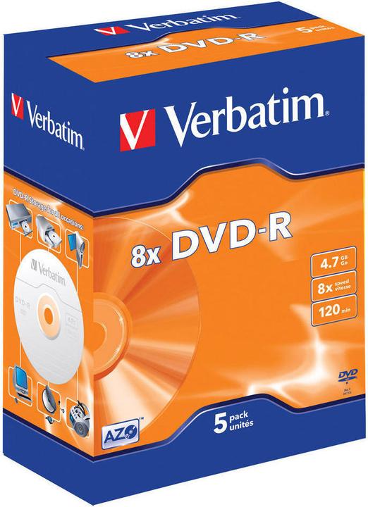 Image du produit Verbatim 5-Pack DVD-R AZO (5 x)