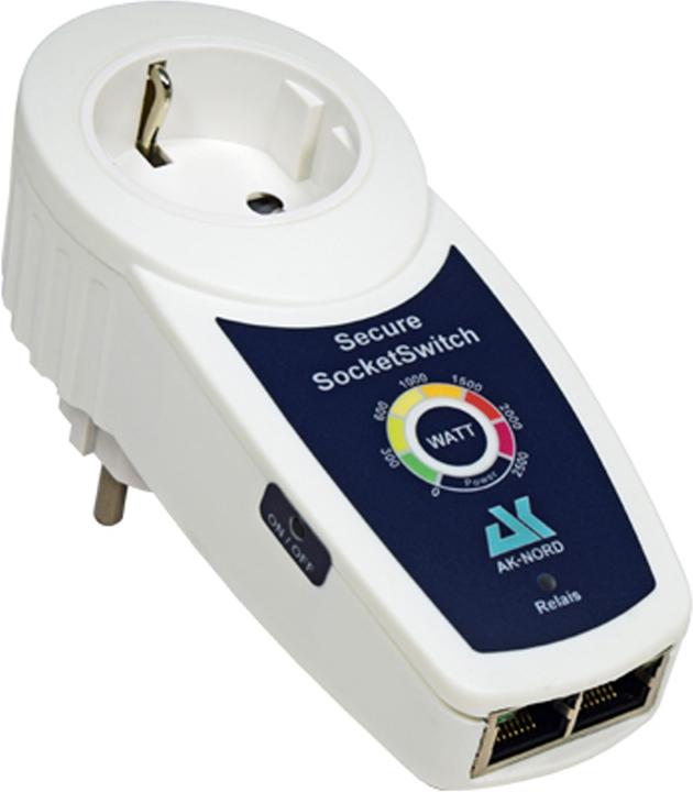 Actual product image AK-SecureSocketSwitch Switchable IP socket outlet