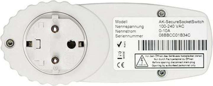 Actual product image AK-SecureSocketSwitch Switchable IP socket outlet