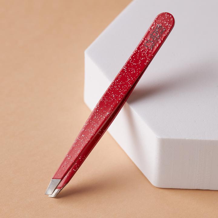 Image du produit Rubis Pincette biseautée Inox rouge pailleté