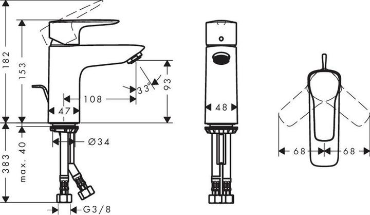 Immagine prodotto hansgrohe RUBINETTO DEL LAVABO 71111000 IL MIO SPORT CON