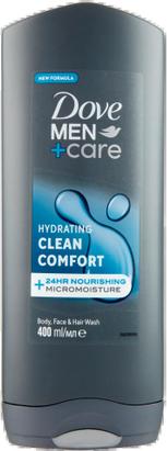 Dove Men Care Hydrating Clean Comfort Body, Face & Hair Wash 400ml (400 ml)