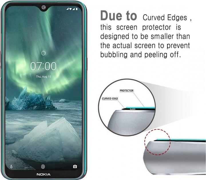 Produktbild Screenguard Nokia 7.2 Panzerglas Schutzfolie Case Friendly Design (1 Stück, Nokia 7.2)