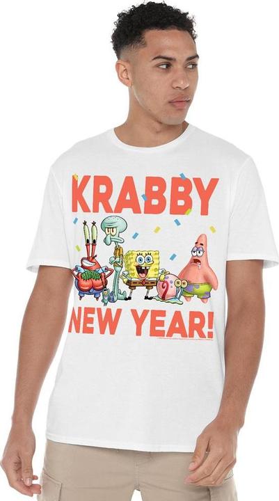 Immagine prodotto Spongebob Squarepants Krabby New Year Maglietta Uomo (4XL)
