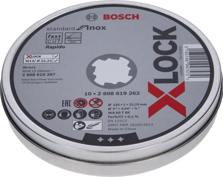 Actual product image Bosch Professional Zubehör PRO Stainless Steel and Metal X-Lock cutting disc, 125 x 1 x 22.23 mm