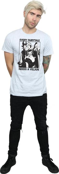 Actual product image Disney Mens Every Fairy Tale Needs A Villain Cotton T-Shirt (3XL)